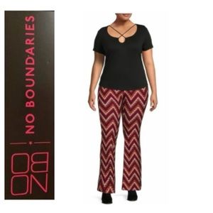 💛 NO BOUNDARIES High Rise Geometric Flare Pants NWT XXL